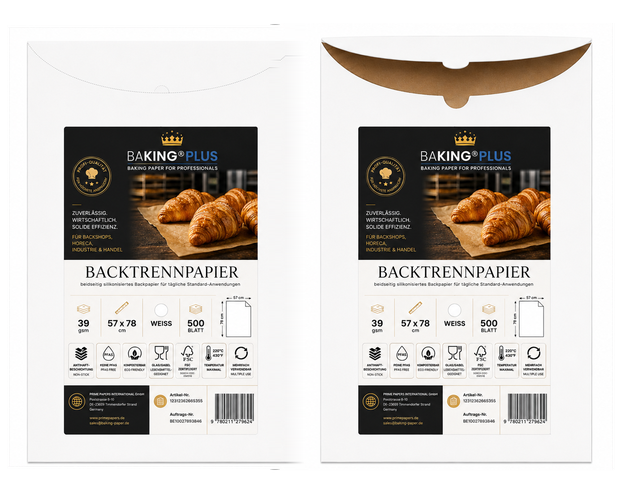 BAKING Plus gut verpackte 500-Blatt-Boxen