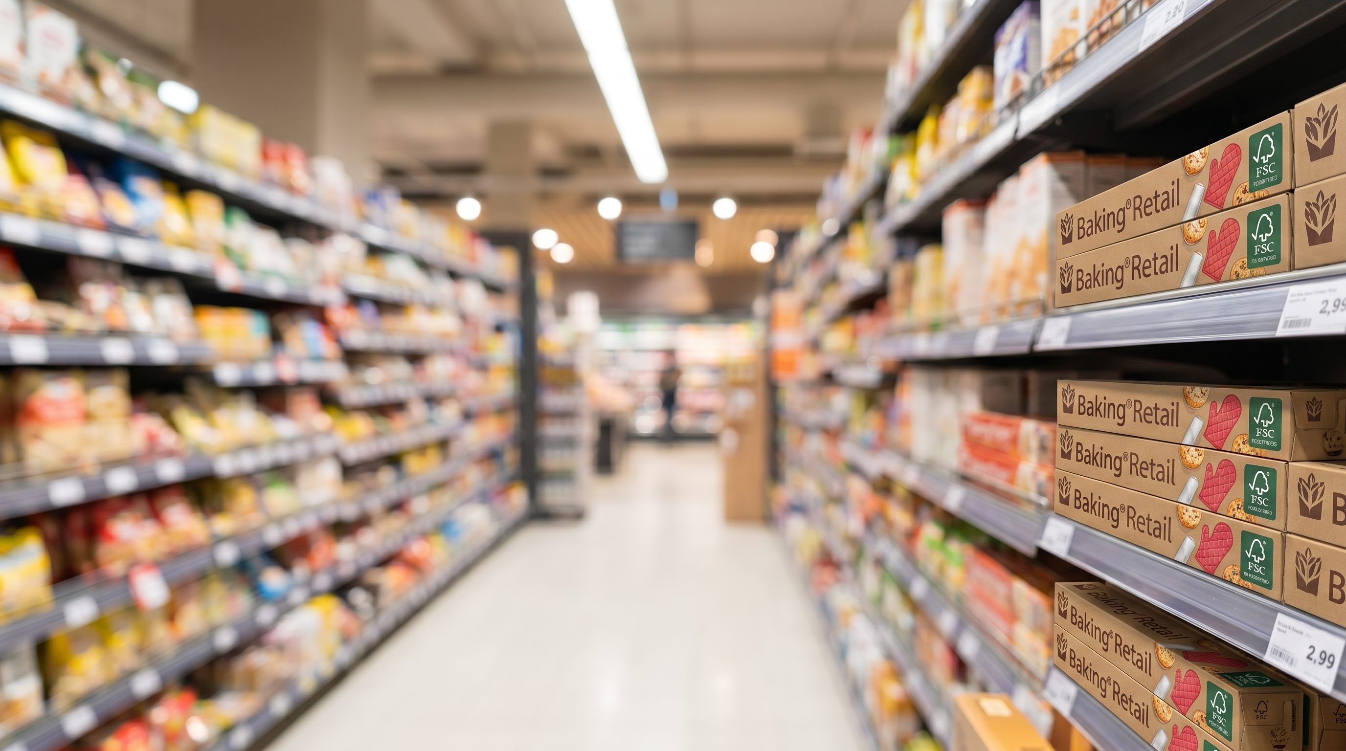 Program de hârtie de copt în comerțul cu amănuntul alimentar profesional